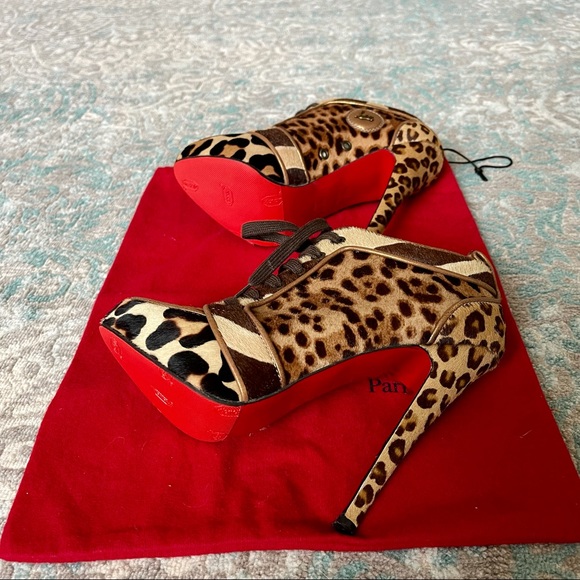 ❤️CHRISTIAN LOUBOUTIN❤️ Leopard Print Booties - Picture 6 of 14